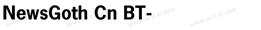 NewsGoth Cn BT字体转换